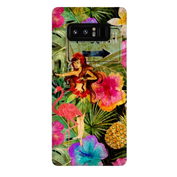 Galaxy Note 8 StrongFit Vintage Hula Girl- To the Beach by  Utart