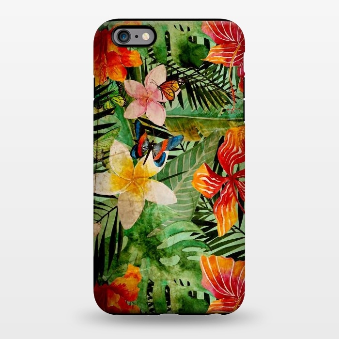 iPhone 6/6s plus StrongFit Retro Tropical Flower Jungle by  Utart
