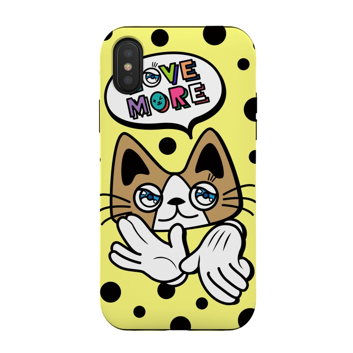 iPhone Xs / X StrongFit CUTIE CAT by Michael Cheung