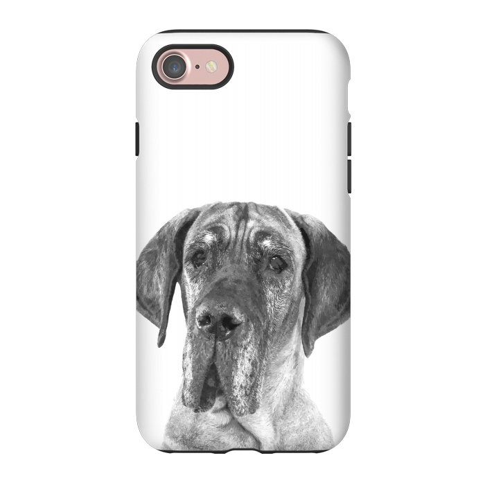 iPhone 7 StrongFit Black and White Great Dane by Alemi