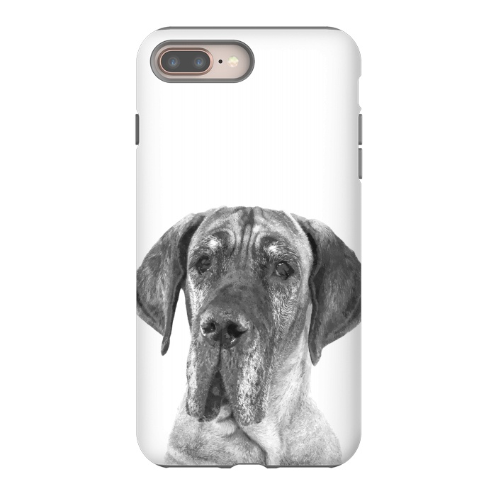 iPhone 7 plus StrongFit Black and White Great Dane by Alemi