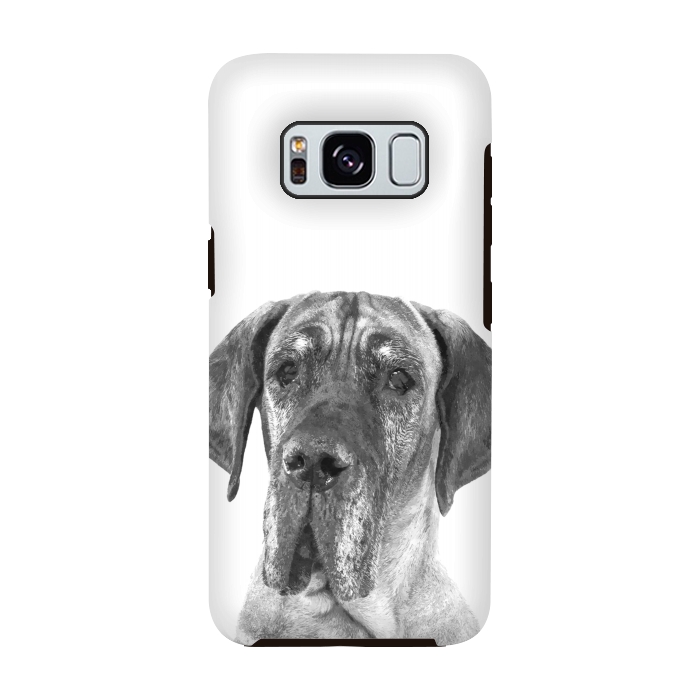 Galaxy S8 StrongFit Black and White Great Dane by Alemi