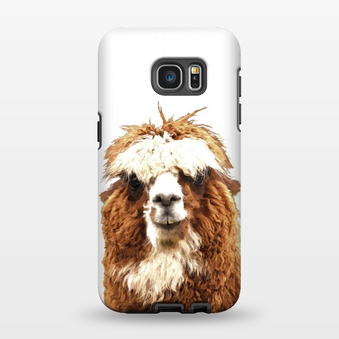 Galaxy S7 EDGE StrongFit Alpaca Portrait by Alemi