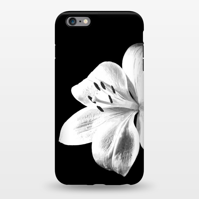 iPhone 6/6s plus StrongFit White Lily Black Background by Alemi