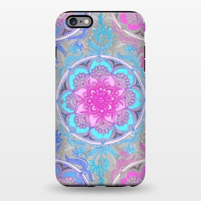 iPhone 6/6s plus StrongFit Pink, Purple and Turquoise Super Boho Medallions by Micklyn Le Feuvre