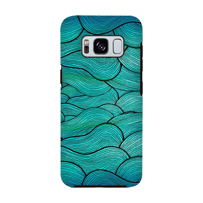 Galaxy S8 StrongFit sea waves by Pom Graphic Design