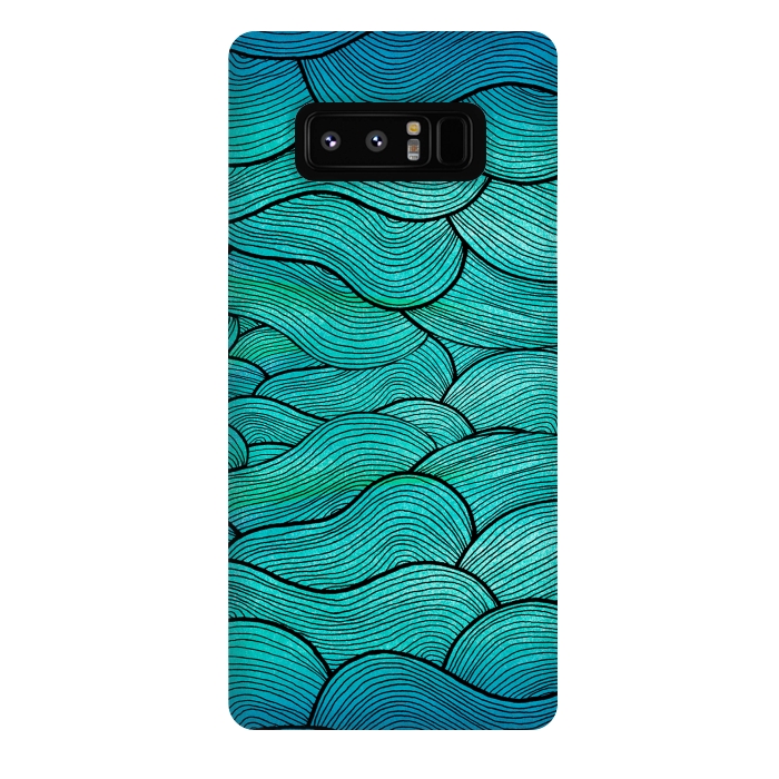 Galaxy Note 8 StrongFit sea waves by Pom Graphic Design