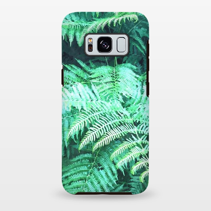 Galaxy S8 plus StrongFit Fern Tropical Leaves by Alemi