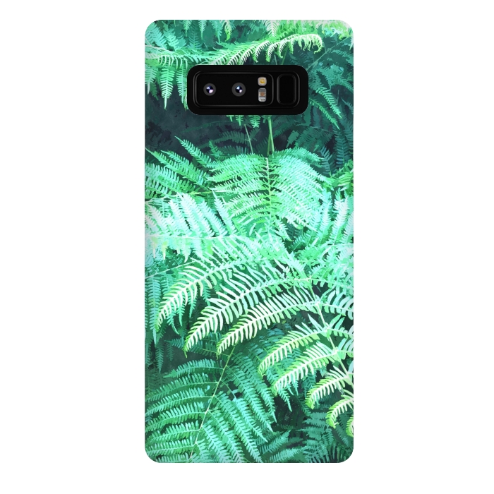 Galaxy Note 8 StrongFit Fern Tropical Leaves by Alemi