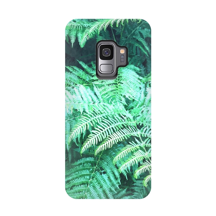 Galaxy S9 StrongFit Fern Tropical Leaves by Alemi