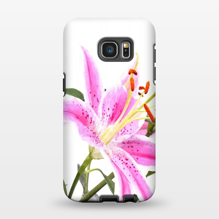 Galaxy S7 EDGE StrongFit Pink Lily by Alemi