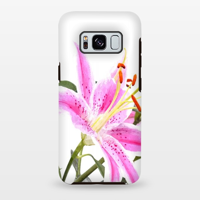 Galaxy S8 plus StrongFit Pink Lily by Alemi