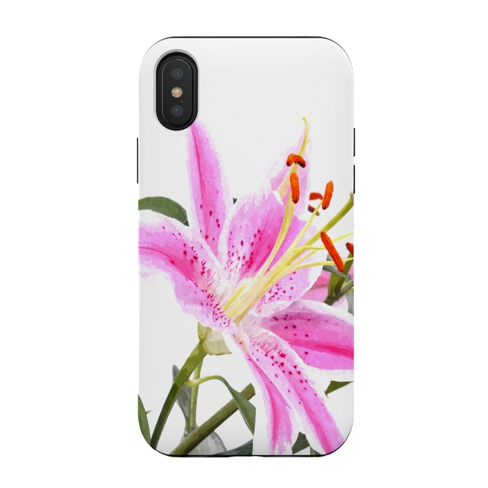 iPhone Xs / X StrongFit Pink Lily by Alemi