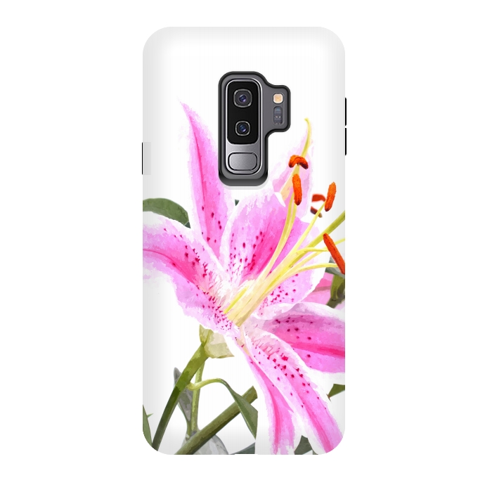 Galaxy S9 plus StrongFit Pink Lily by Alemi