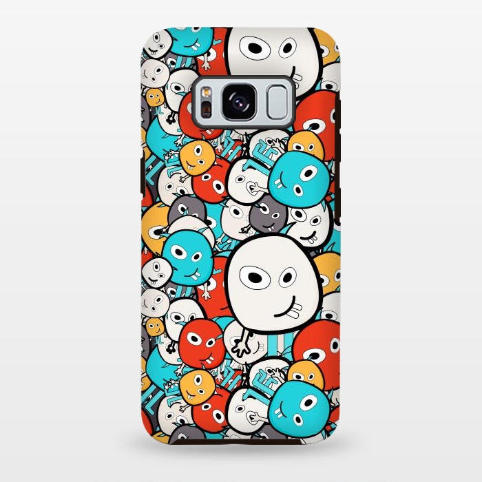 Galaxy S8 plus StrongFit colorful monsters by TMSarts