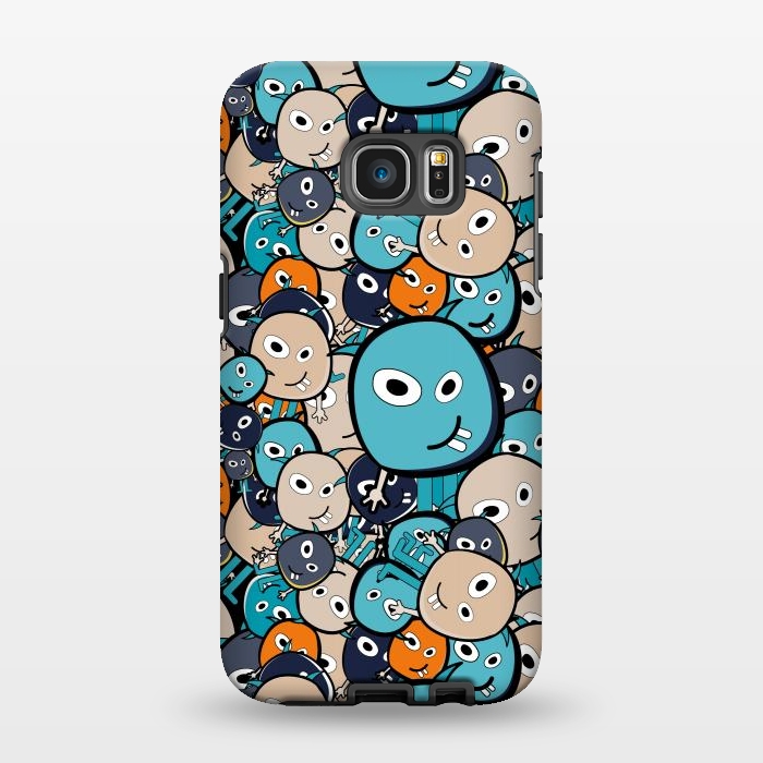 Galaxy S7 EDGE StrongFit Doodle Monsters by TMSarts