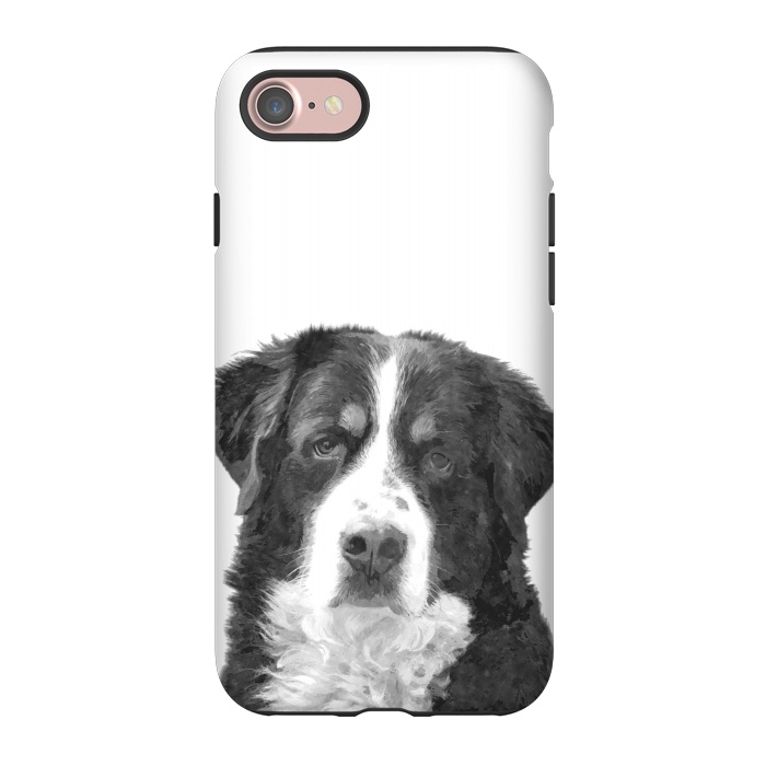 iPhone 7 StrongFit Black and White Bernese Mountain by Alemi