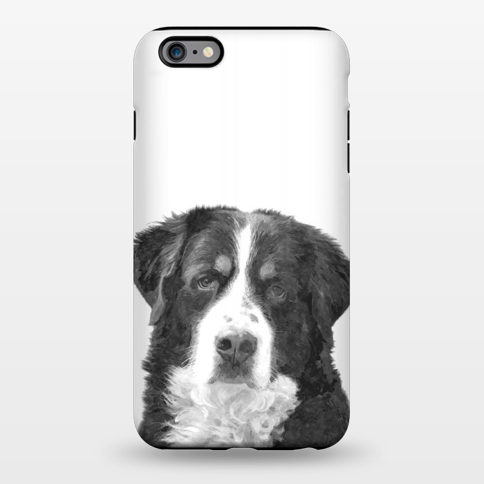 iPhone 6/6s plus StrongFit Black and White Bernese Mountain by Alemi