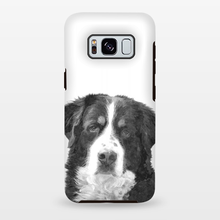 Galaxy S8 plus StrongFit Black and White Bernese Mountain by Alemi