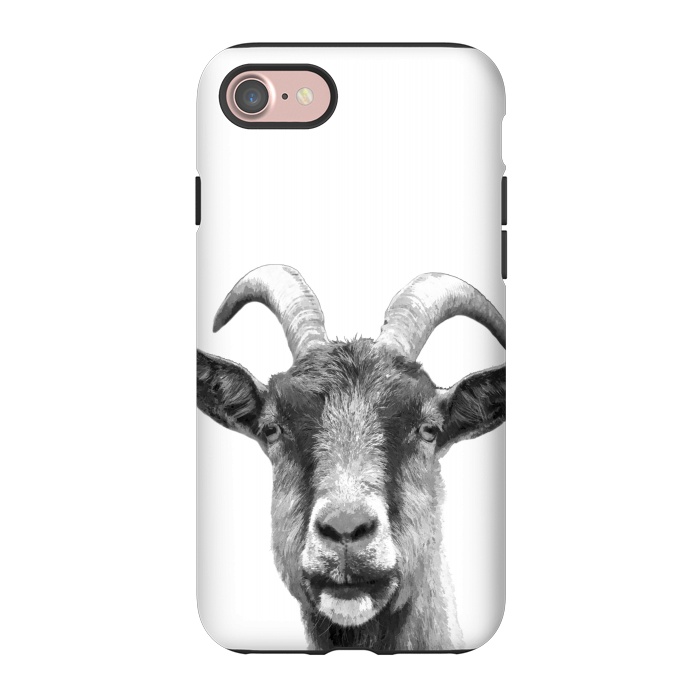 iPhone 7 StrongFit Black and White Goat Portrait by Alemi