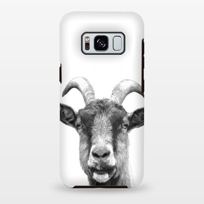 Galaxy S8 plus StrongFit Black and White Goat Portrait by Alemi
