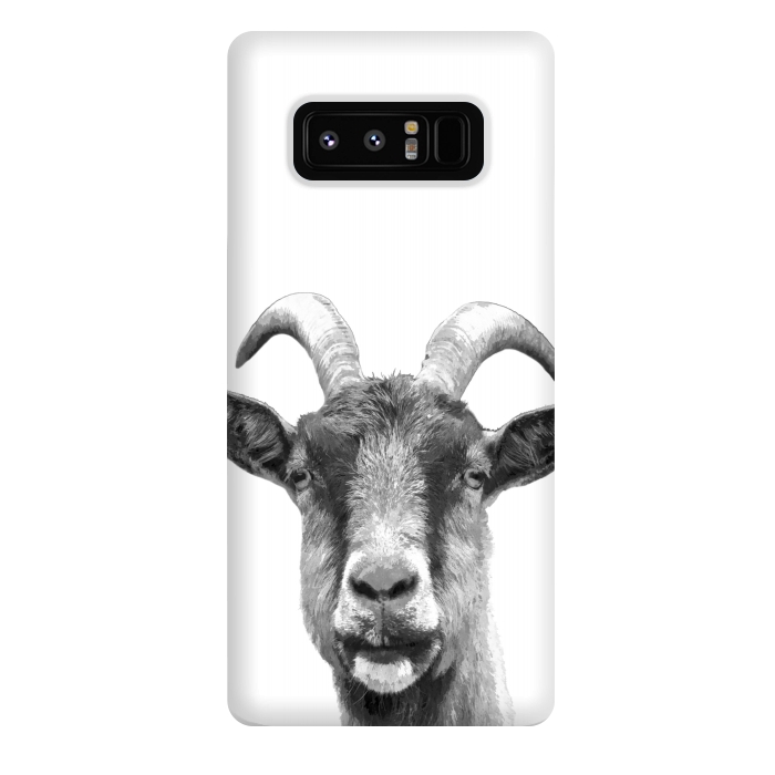 Galaxy Note 8 StrongFit Black and White Goat Portrait by Alemi