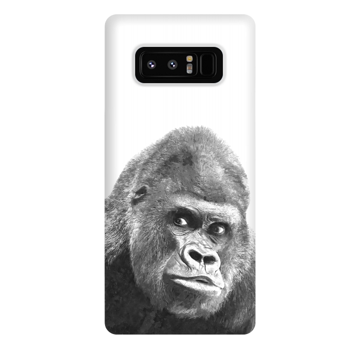 Galaxy Note 8 StrongFit Black and White Gorilla by Alemi