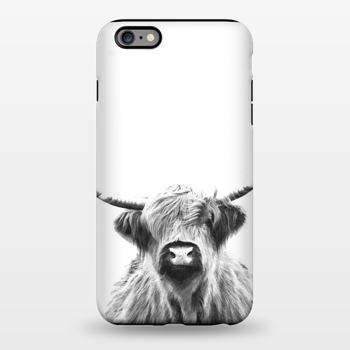 iPhone 6/6s plus StrongFit Black and White Highland Cow by Alemi