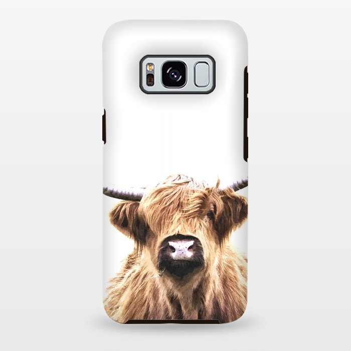 Galaxy S8 plus StrongFit Highland Cow Portrait by Alemi