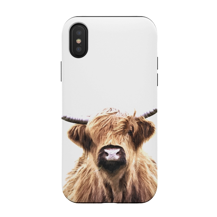 iPhone Xs / X StrongFit Highland Cow Portrait by Alemi