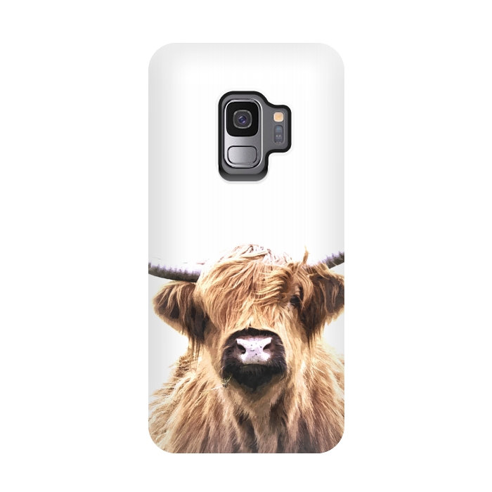 Galaxy S9 StrongFit Highland Cow Portrait by Alemi