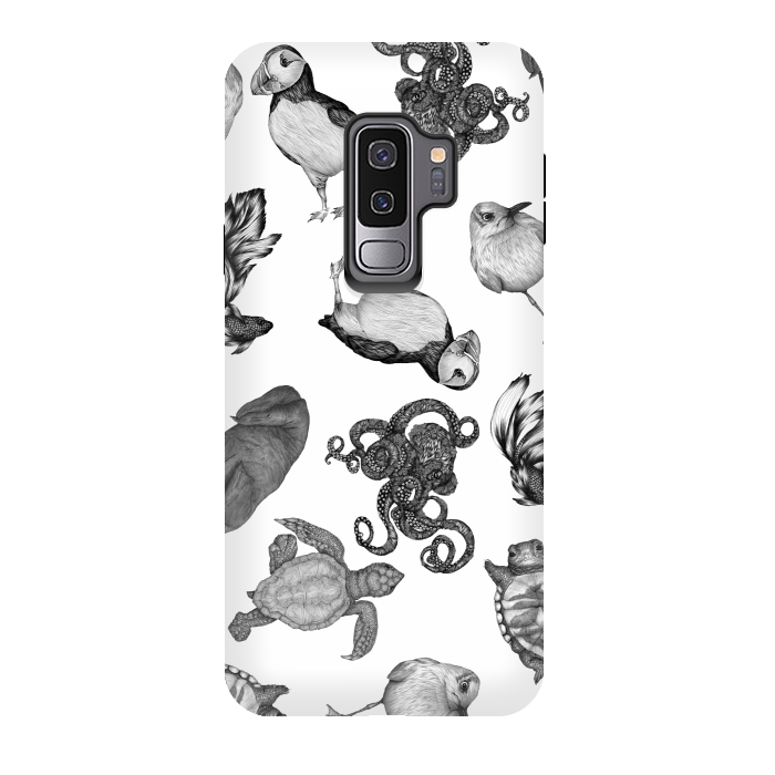 Galaxy S9 plus StrongFit Cute Sea Animals Party by ECMazur 