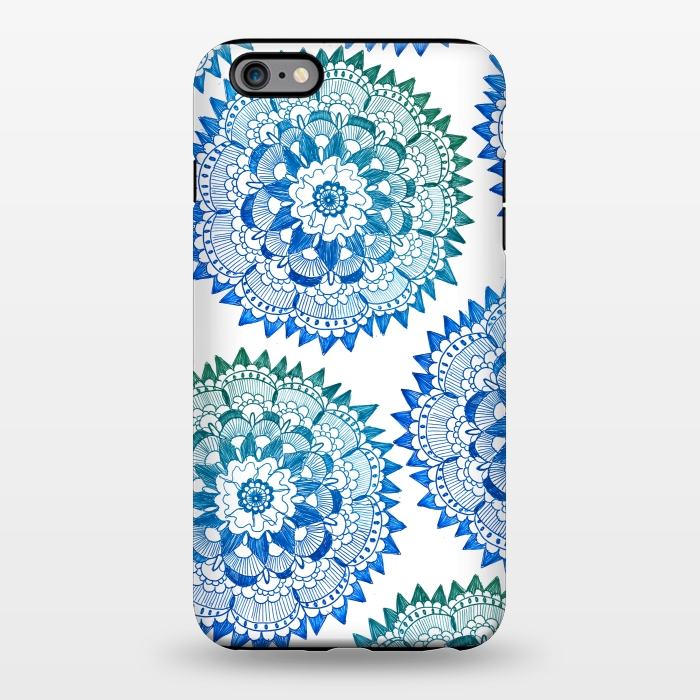 iPhone 6/6s plus StrongFit Blue Bohemian Mandala by ECMazur 