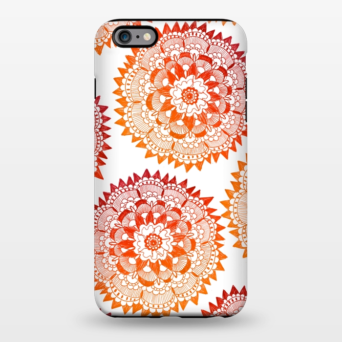 iPhone 6/6s plus StrongFit Red Bohemian Mandala by ECMazur 