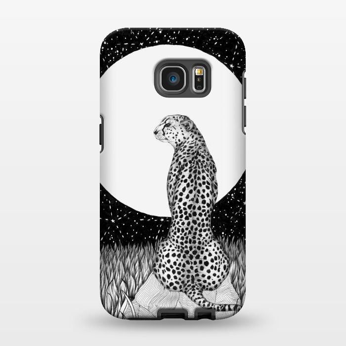 Galaxy S7 EDGE StrongFit Cheetah Moon by ECMazur 