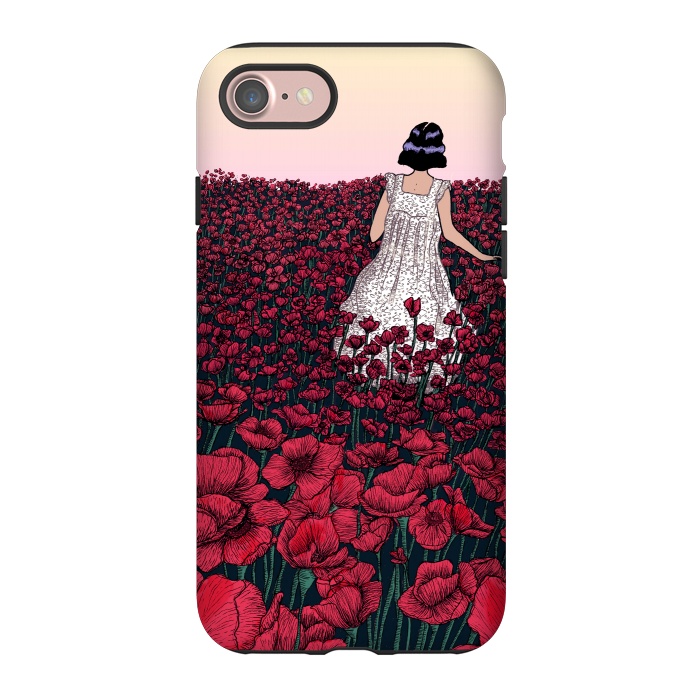 iPhone 7 StrongFit Field of Poppies II by ECMazur 
