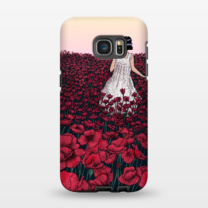 Galaxy S7 EDGE StrongFit Field of Poppies II by ECMazur 