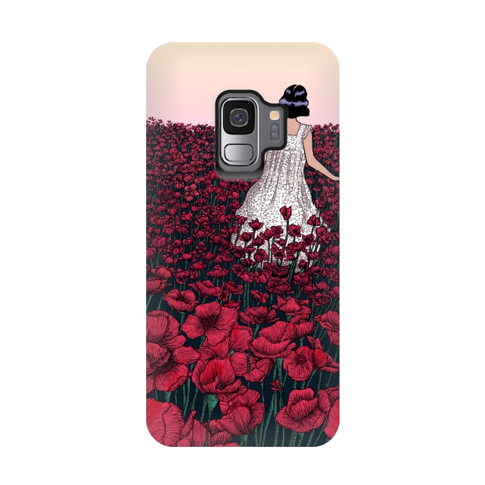 Galaxy S9 StrongFit Field of Poppies II by ECMazur 