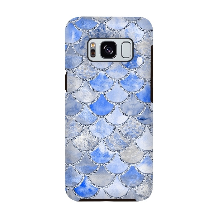 Galaxy S8 StrongFit Blue and Silver Mermaid Scales by  Utart