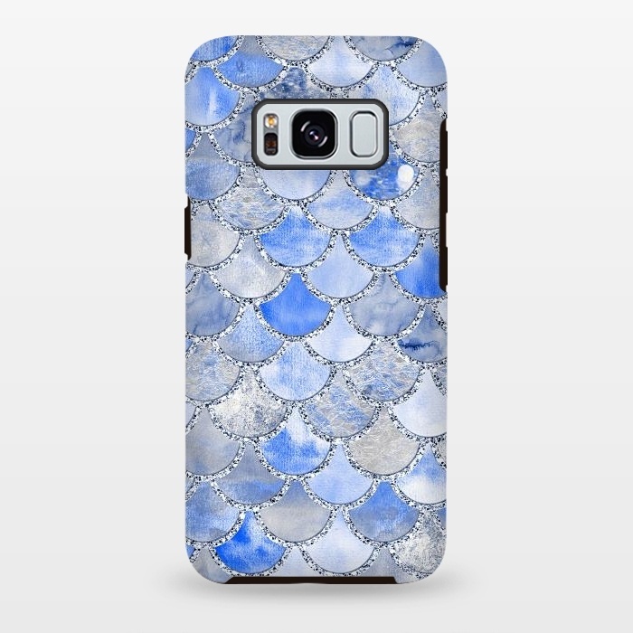 Galaxy S8 plus StrongFit Blue and Silver Mermaid Scales by  Utart