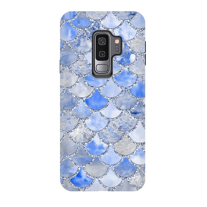 Galaxy S9 plus StrongFit Blue and Silver Mermaid Scales by  Utart