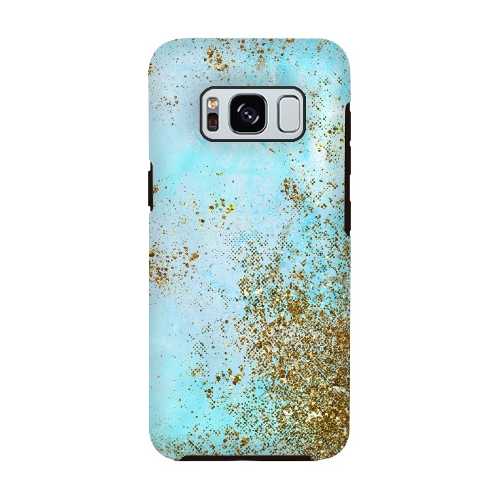 Galaxy S8 StrongFit Gold and Teal Mermaid Glitter Foam by  Utart