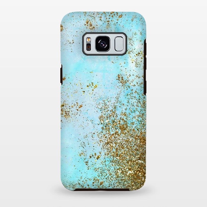 Galaxy S8 plus StrongFit Gold and Teal Mermaid Glitter Foam by  Utart