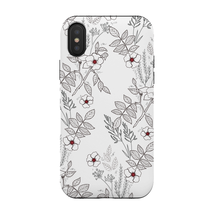 iPhone Xs / X StrongFit Roses by Dunia Nalu