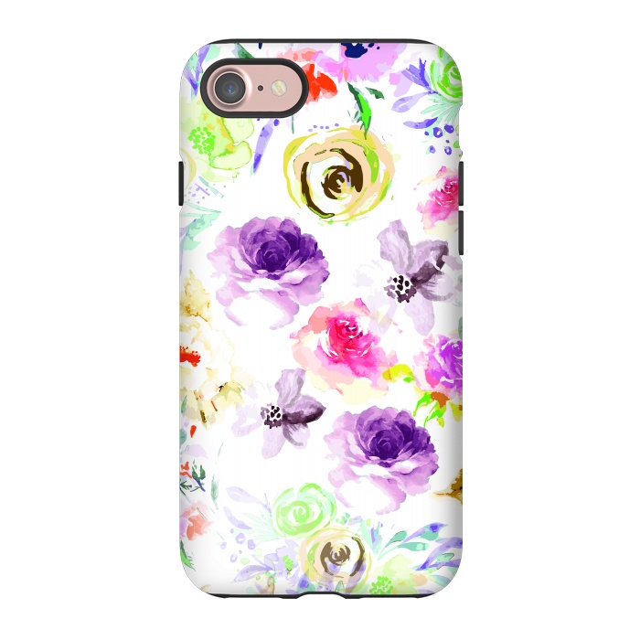 iPhone 7 StrongFit Different Watercolor Roses by Bledi