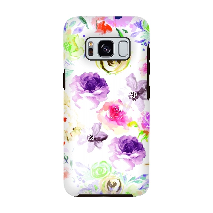 Galaxy S8 StrongFit Different Watercolor Roses by Bledi