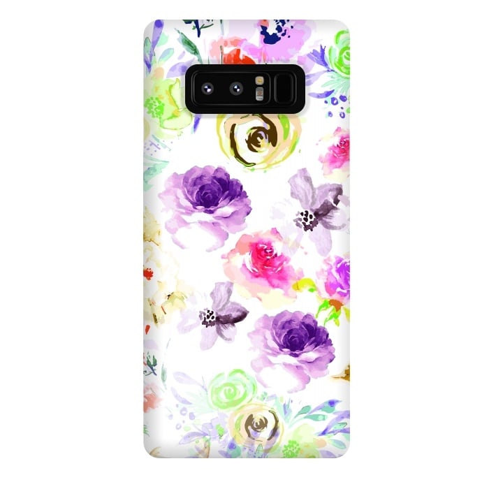 Galaxy Note 8 StrongFit Different Watercolor Roses by Bledi