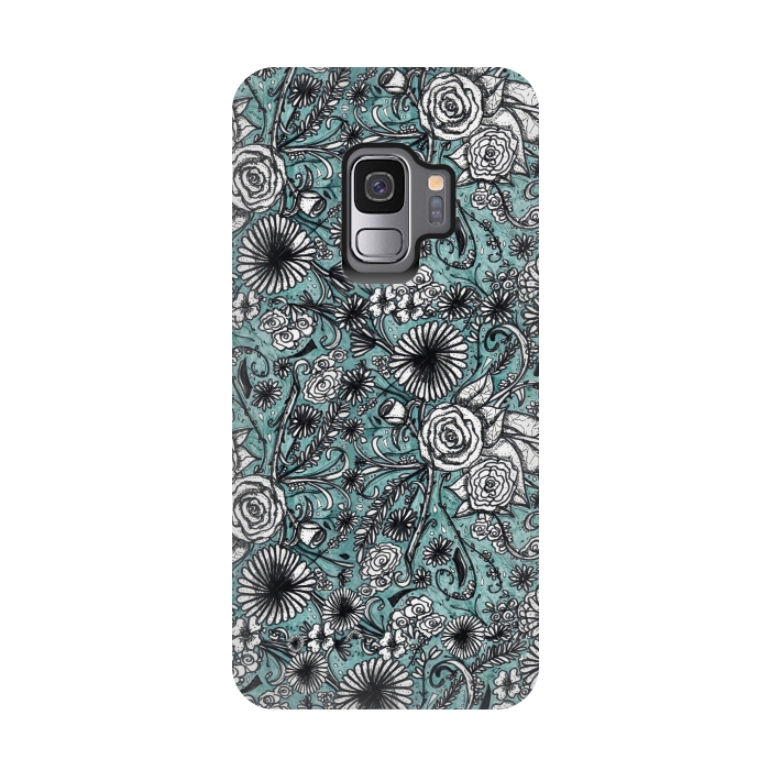 Galaxy S9 StrongFit Flowers by Camila
