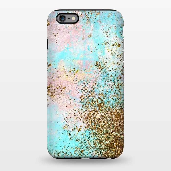 iPhone 6/6s plus StrongFit Pink and Teal and Gold Mermaid Glitter Seafoam by  Utart