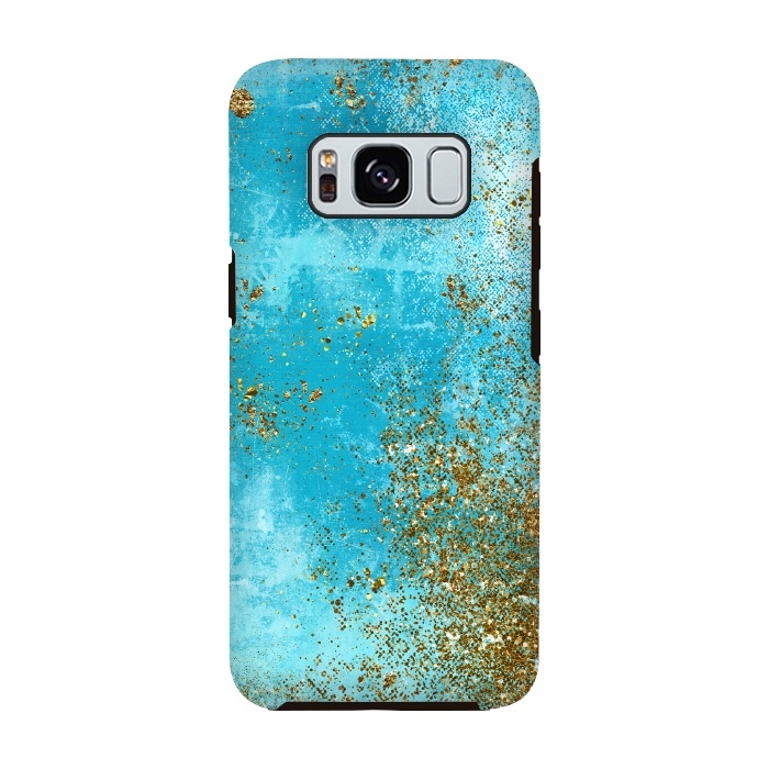 Galaxy S8 StrongFit Teal and Gold Mermaid Ocean Seafoam by  Utart
